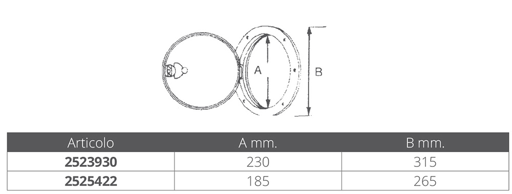 tappo ispezione bianco diametro mm.265: Immagine 2