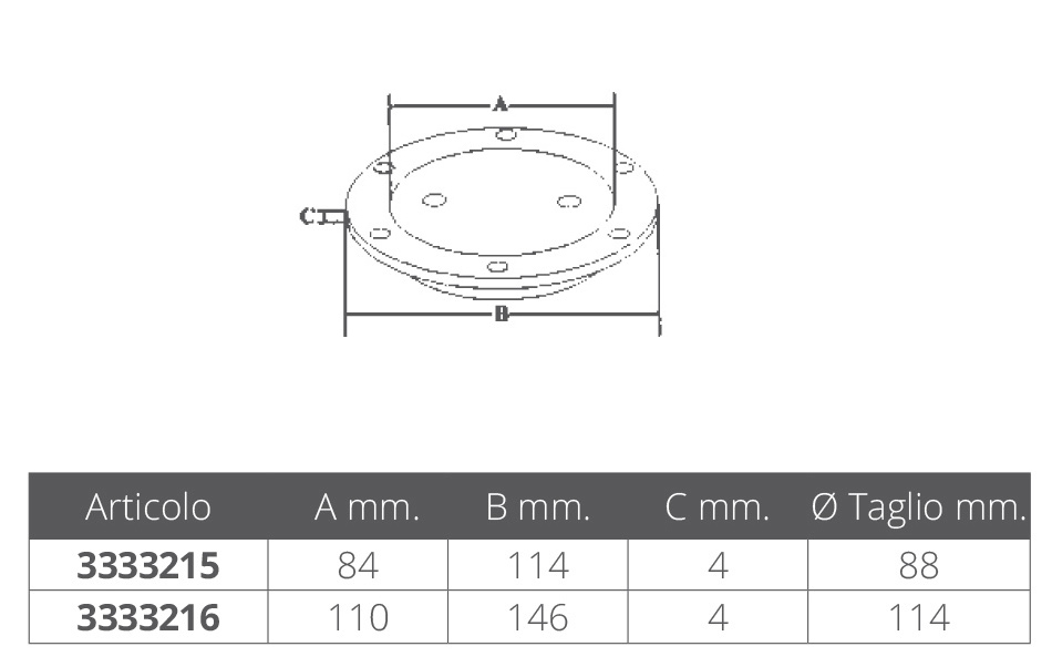 tappo inox 316 diametro mm.114: Immagine 2