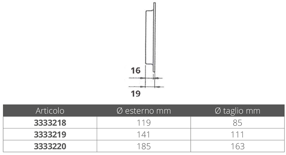 tappo inox 316 diametro mm.185: Immagine 2