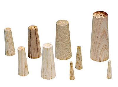 set 9 coni in legno