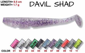 davils shad silver white cm 6.5